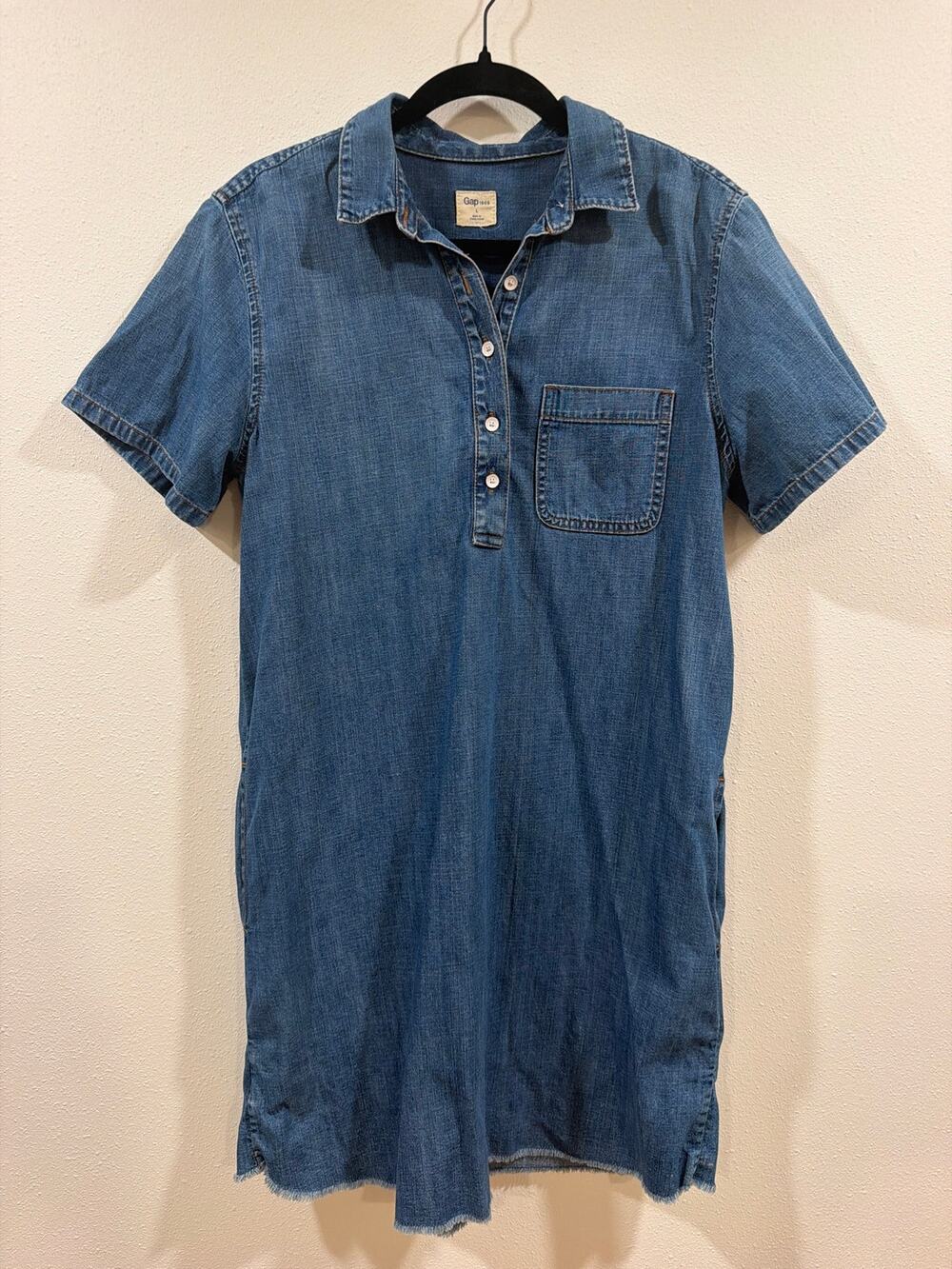 Gap 1969 Denim Popover Shirt Dress
